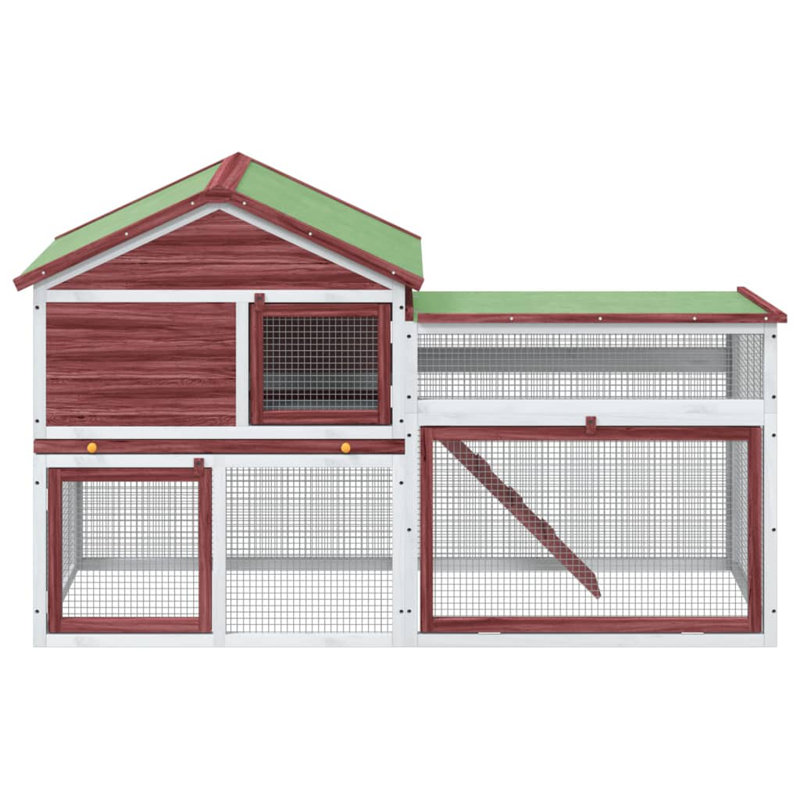 Eastham Small Animal Hutch, Grey/Brown/Green