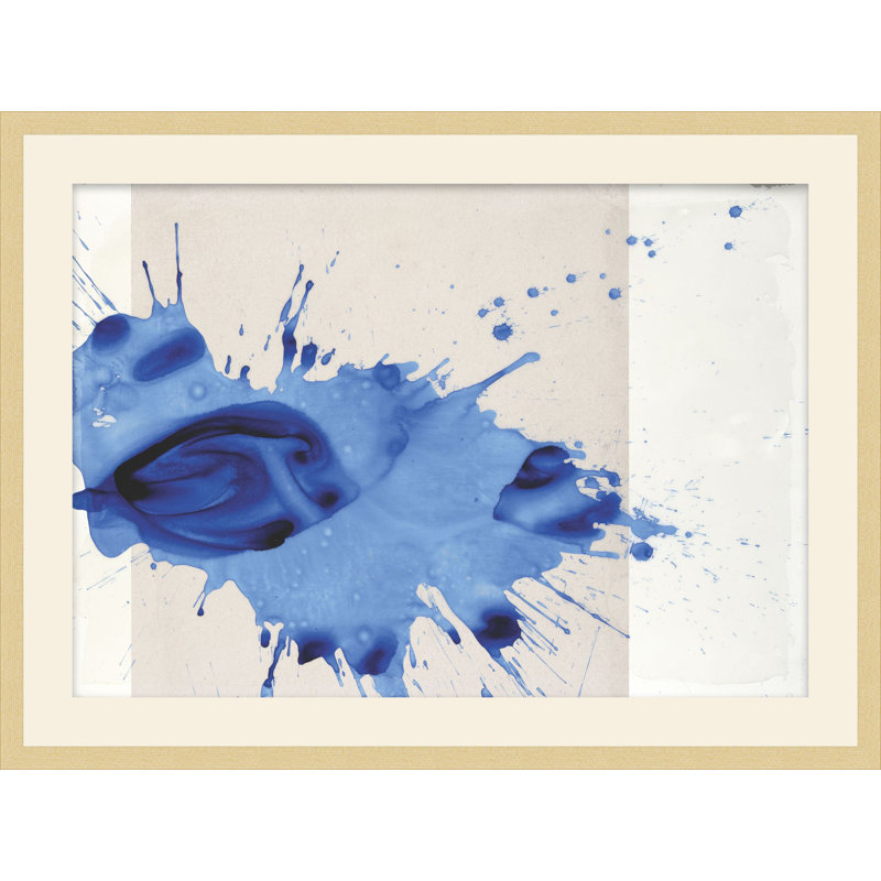 Electric Blue Spatter 2 Print by Studio L57 Affinity, 18.48" H x 24.48" W