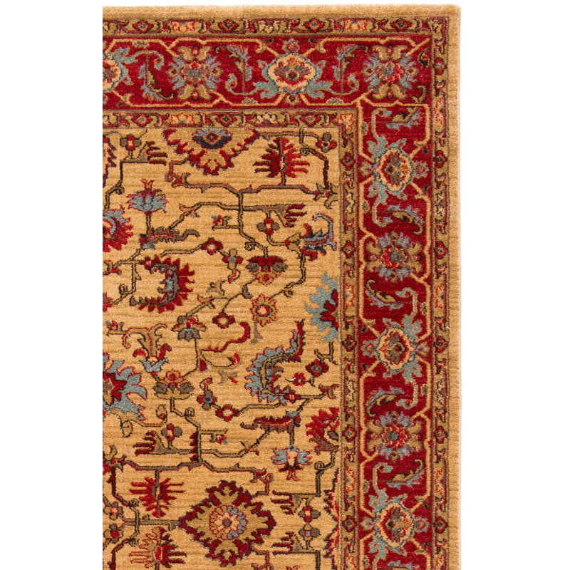 Tapis oriental en polypropylène tissé à la machine Rectangle Angeluis, Rectangle 8 pi x 10 pi 1 po