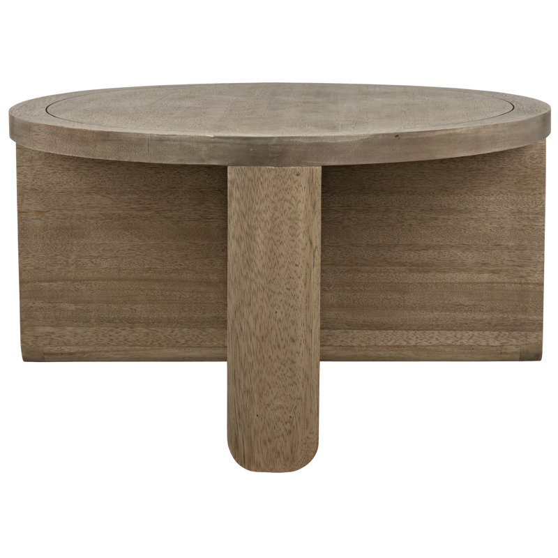 Noir Bast Rectangular Coffee Table in Washed Walnut with Matte Black Metal Teeth
