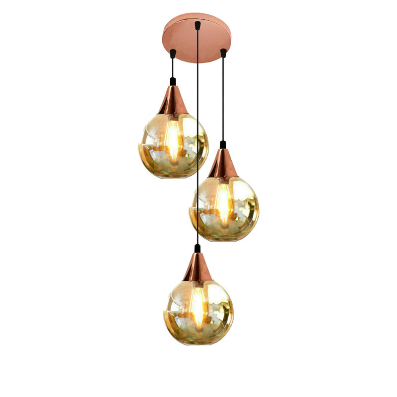 Annesa 3 - Light Rose Gold Pendant, Yes