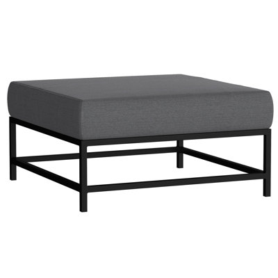 Metal Outdoor Ottoman with Sunbrella® Cushion