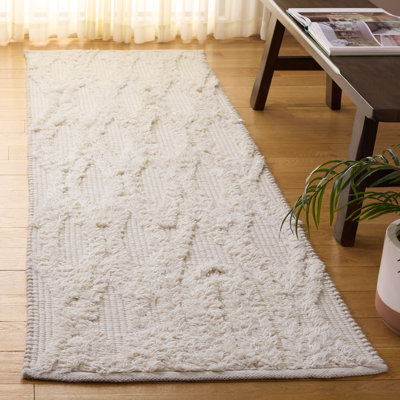 Tapis ivoire en laine / coton touffeté à la main Natura 962