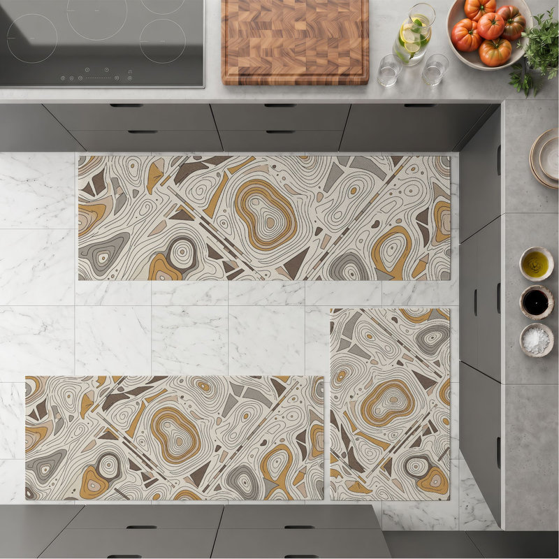 Tapis de cuisine lavables antidérapants Abstract Swirl