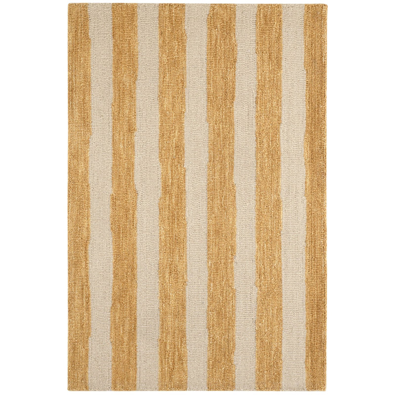 Tapis en laine micro crocheté à la main Silas, Rectangle 9 pi 6 po x 13 pi 6 po
