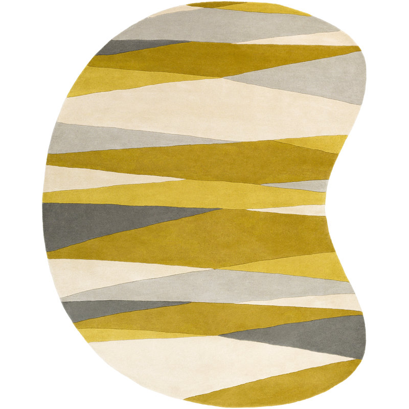 Ayeln Hand Tufted Wool Geometric Indoor Rug, Novelty 8' x 10'