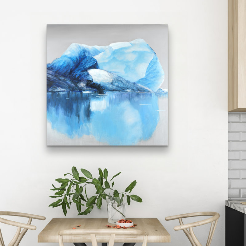 Iceland icebergs - 32"x32" art on canvas