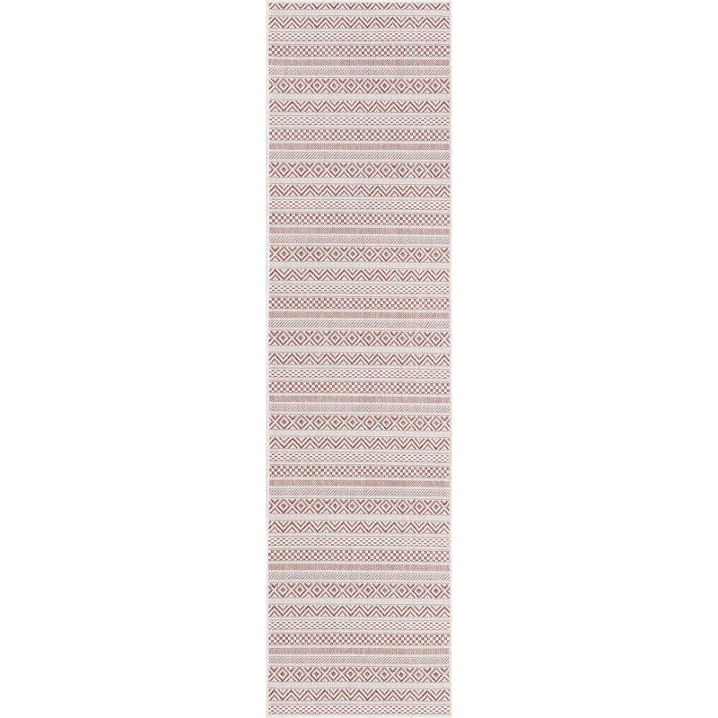 Tapis d'extérieur scintillant couleur brique, Tapis de couloir 2 pi x 7 pi 10 po