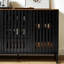 Armoire d'appoint avec 3 tiroirs, 4 tablettes et pieds en métal