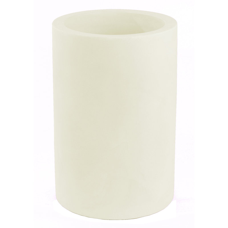 Pot à fleurs en résine Cilindro, Glace, H 39,25 po x l 19,75 po x P 19,75 po