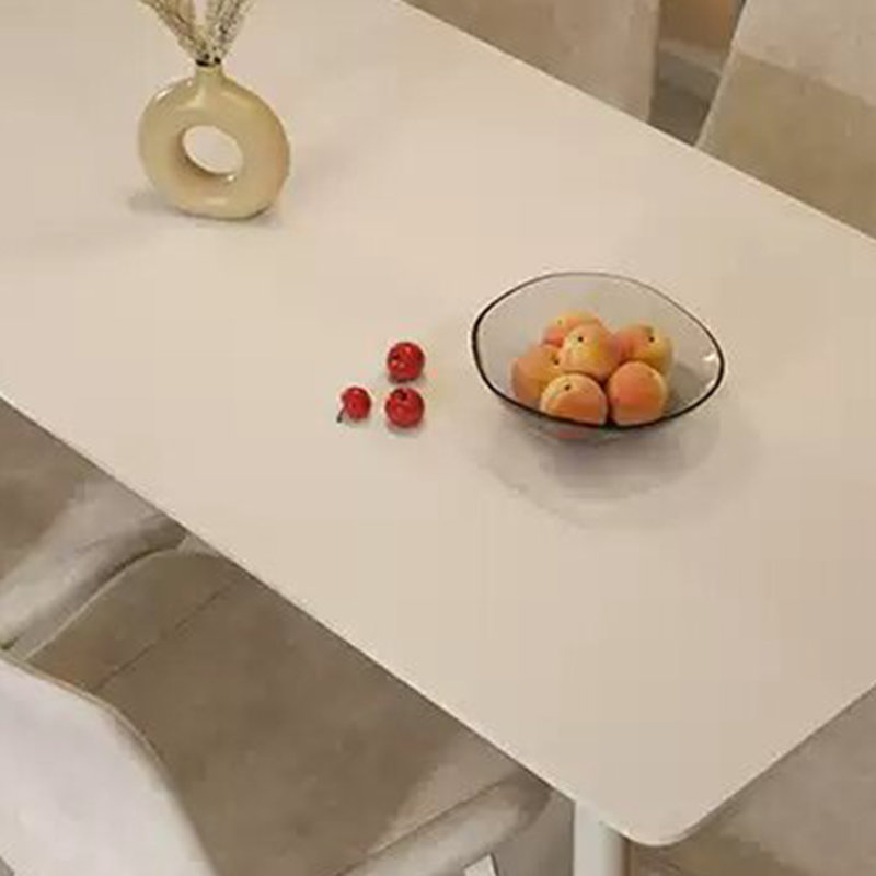 Table de salle à manger rectangulaire Pure White, 5, H 29,52 po x L 70,86 po x l 35,43 po