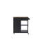Ambon Solid Wood Top Kitchen Trolley-962802470