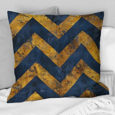 Coussin Blue Majestic Chevron III - Traditional
