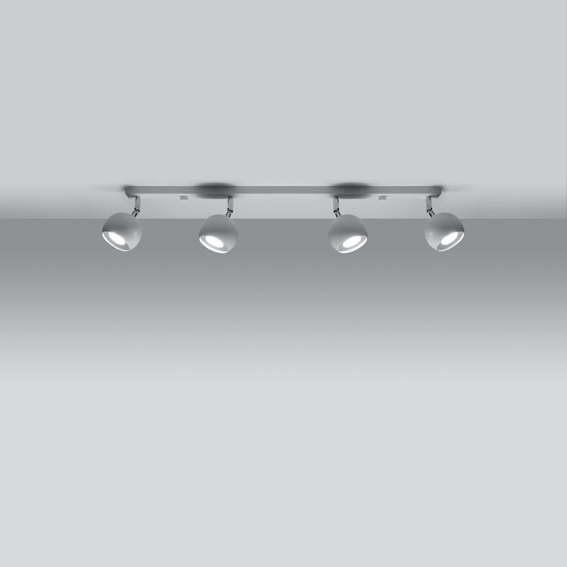 OCULARE Steel Spotlight, White, 80x10x16 cm, 4 Lights