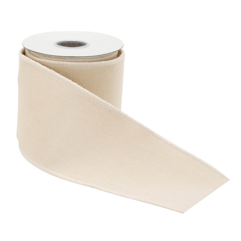 Ruban de velours à bord brut, Rose, H 0,25 po x l 180 po x P 4 po