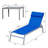 Adjustable Reclining Metal Outdoor Chaise Lounge with Table (Set of 3) -614512829