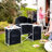 Fold-Up Cooking Table With Windscreen And Storage