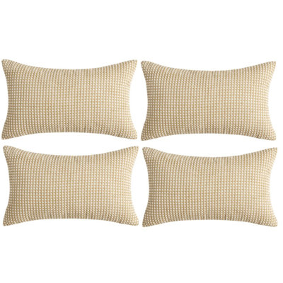 Coussin en velours côtelé réversible deux tons