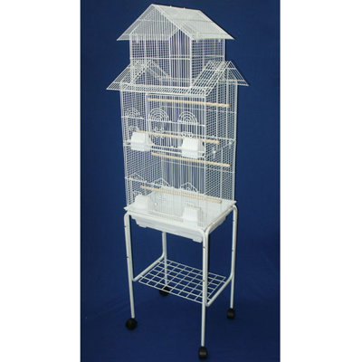 Hoffman 66'' Steel Pointed Top Floor Bird Cage with Wheels