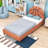 Twin Upholstered Platform Bed Frame with Headboard