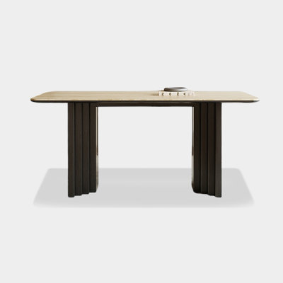 Isais Solid Wood Base Dining Table