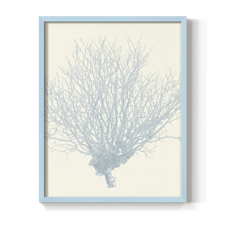 NAUTICAL Series, reproduction encadrée en bois massif, H 11 po x l 9 po, Bleu