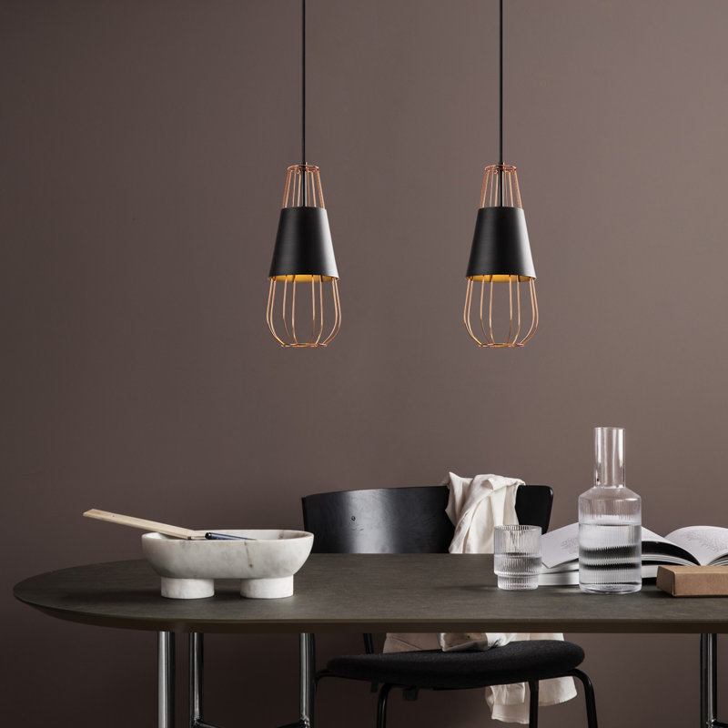 Luminaire suspendu géométrique pour îlot de cuisine 2 lumières Myrtle