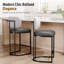Upholstered Counter Stool with Metal Frame-28884710-28884705