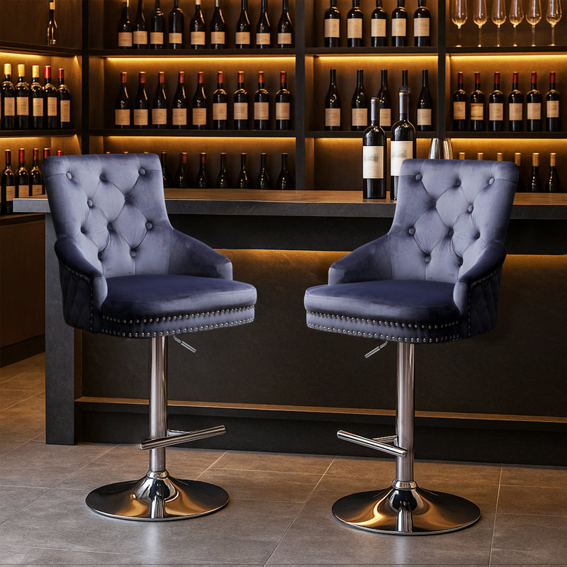 Tabouret de bar pivotant à hauteur réglable Desiree