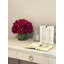 Faux Peony Arrangement in a Glass Vase-714086740