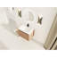 Meuble-lavabo de 28 po, lavabo en céramique blanche, bords arrondis, 3 charnières, contreplaqué facile pour meuble-lavabo avec porte à fermeture en douceur, et -
