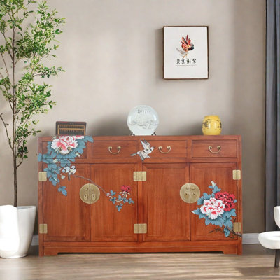 Solid Camphor Wood Entryway Cabinet