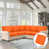 Tissu orange est en rupture de stock