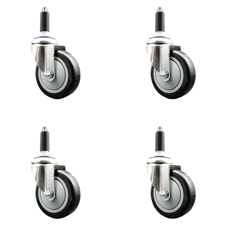Polyurethane Swivel Caster, Red