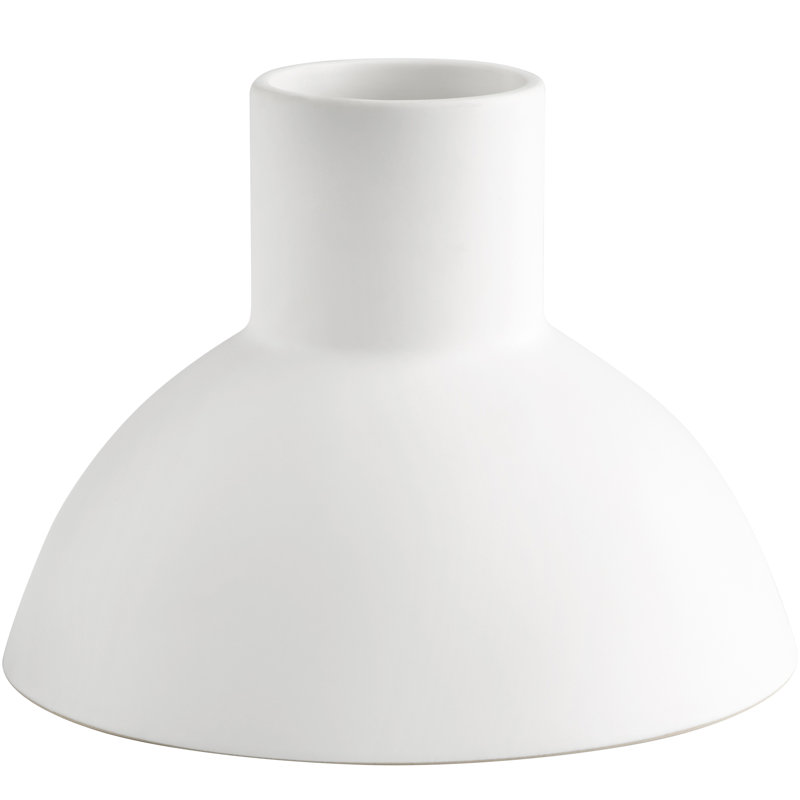 Purezza Ceramic / Porcelain Table Vase, 6" H x 8.25" W x 8.25" D
