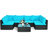 Finnbar 6 - Person Modular Patio Conversation Set with Cushions-1897095166