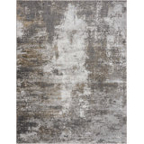 Liveree Abstract Design Modern Gray/Beige Area Rug