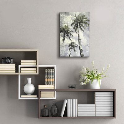  «Three Palms» par Svetlana Aleynikova, art mural en verre acrylique, 16 po x 24 po