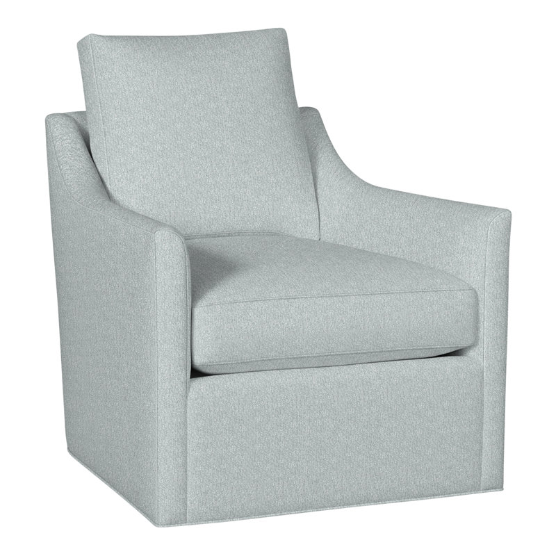 Newlin 30.5" Newlin Barrel Back Swivel Chair, Perigold In The Loop White Pepper, No
