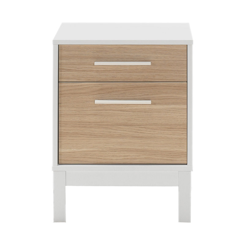 Table de chevet moderne avec panneau de particules enduit de mélamine à 100% | Conception scandinave élégante, fabrication durable, parfaite pour la chambre à coucher et les espaces de vie, facile à nettoyer