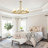 12-Light Dimmable Wagon Wheel Chandelier-2052302940