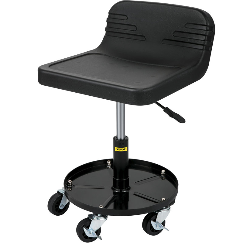 Tabouret roulant de garage, capacité de 300 lb, hauteur réglable de 15,7 po à 20,5 po