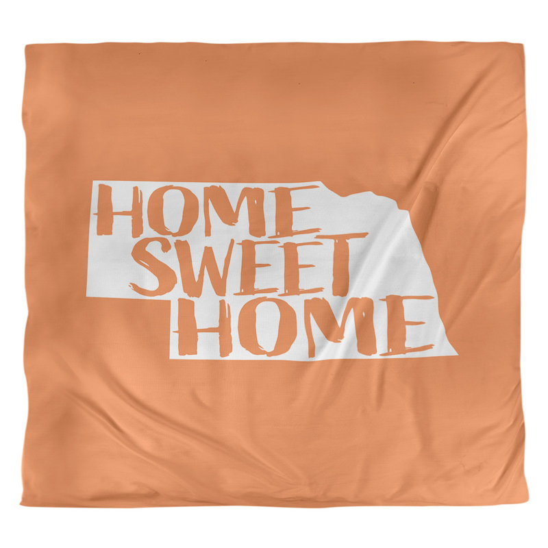 Housse de couette nebraska doux, Housse de couette pour grand lit, Orange, Microfibre