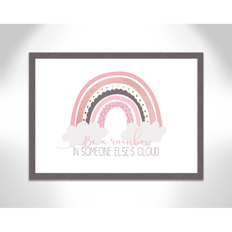 Être un arc-en-ciel, H 24,5 po x l 34,5 po x P 0,63, Encadré gris
