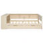 Lit plateforme simple en bois avec tablettes de rangement-1698130749