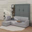 Grand lit escamotable avec canapé et tablettes-763043258