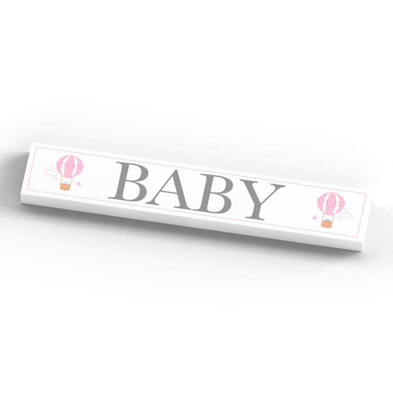 Yemina Text & Numbers Letter Block, White/Pink