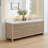 Lala 84" Double Bathroom Vanity with Grain White Engineered Stone Countertop without Mirror-1948037098