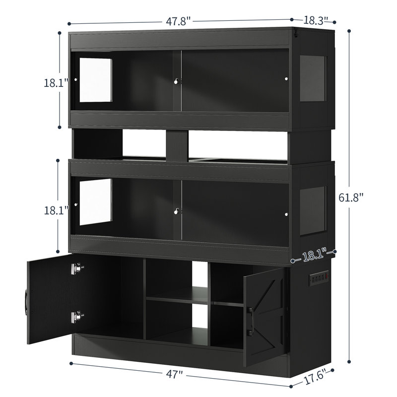 Réservoir pour reptiles 60 gallons Terroute, Black