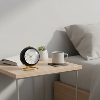 Analogue Metal Electric Alarm Tabletop Clock